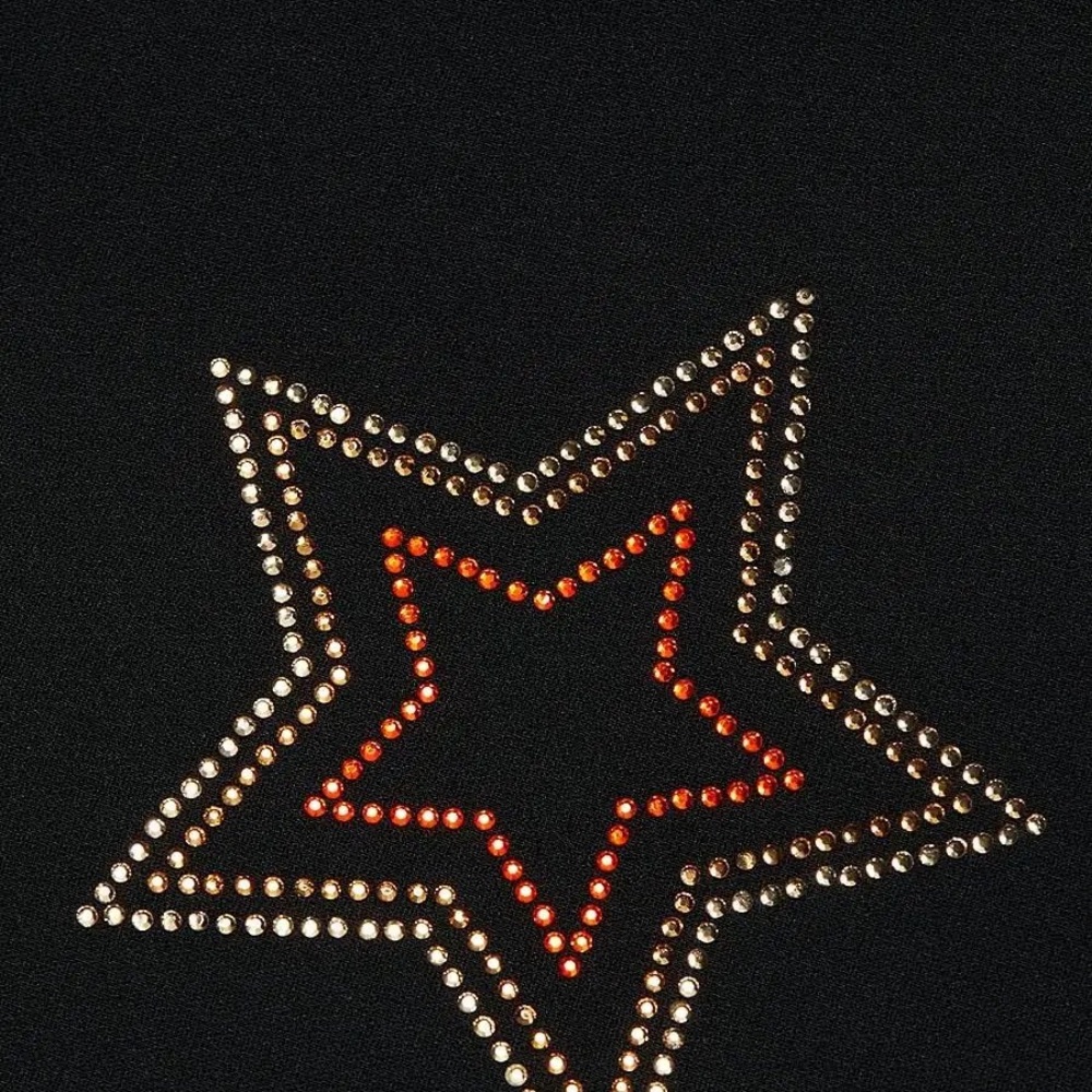 Cinq à Sept Black Blazer with multi - colored Rhinestone Star Embellishments - Picture 5 of 11